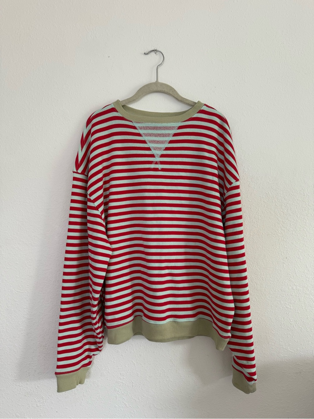 Free People We The Free Classic Striped Oversized Crewneck Sweatshirt Pullover - Picture 2 of 8